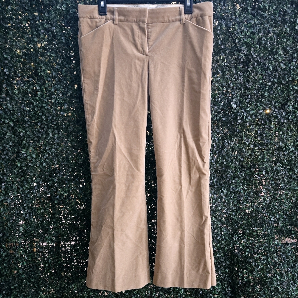Vintage Theory Max C Stretch Velvet Straight Leg Pants Color Blonde Size 12 NWT